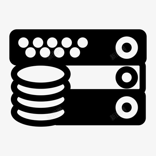 存储数据库文件图标svg_新图网 https://ixintu.com 多媒体 存储 数据库 文件 服务器