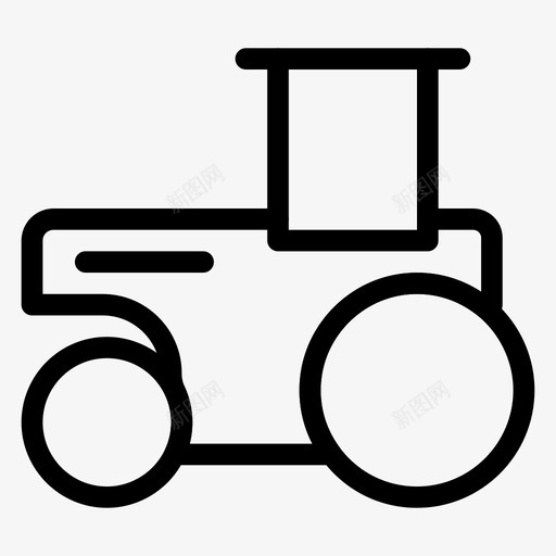 拖拉机汽车商业图标svg_新图网 https://ixintu.com 商业 拖拉机 施工线图标 汽车 车辆 运输