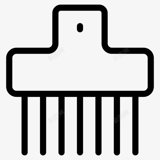 梳子美容院刷子图标svg_新图网 https://ixintu.com 刷子 商务 梳子 美容和水疗系列图标第一卷 美容院 风格