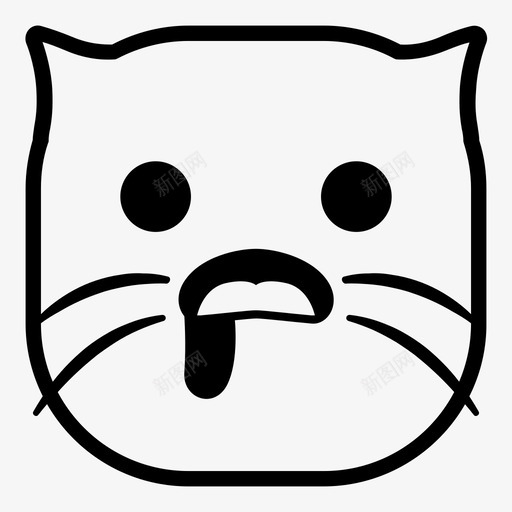 饿猫表情符号嫉妒图标svg_新图网 https://ixintu.com 嫉妒 表情符号 韩娜表情猫版 饿猫