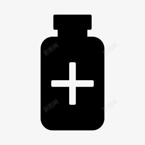 药瓶药房塑料图标svg_新图网 https://ixintu.com 塑料 治疗 维生素 药房 药瓶