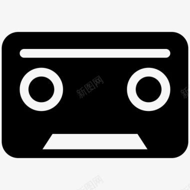 磁带录音带音乐和音频填充图标图标