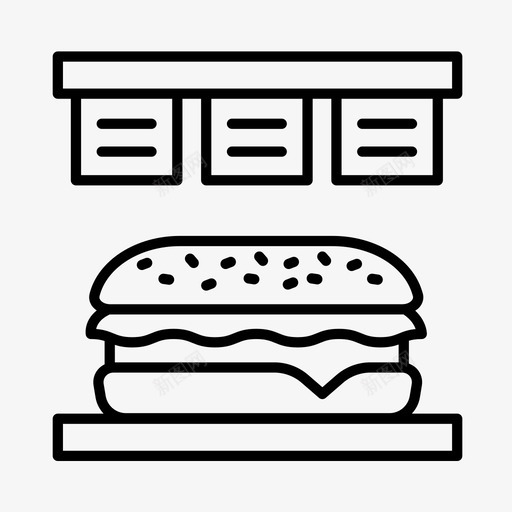 三明治店餐厅食物图标svg_新图网 https://ixintu.com 三明治店 厨房 服务 食物 餐厅
