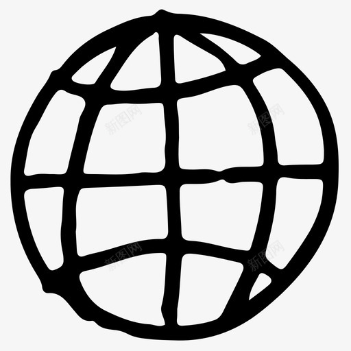 地球仪地球手绘图标svg_新图网 https://ixintu.com 地球 地球仪 手绘 素描