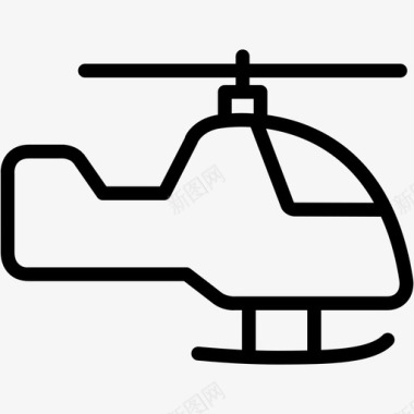 直升机飞行运输图标图标