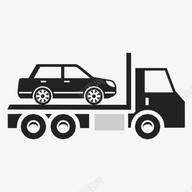 拖车汽车运输工具图标图标