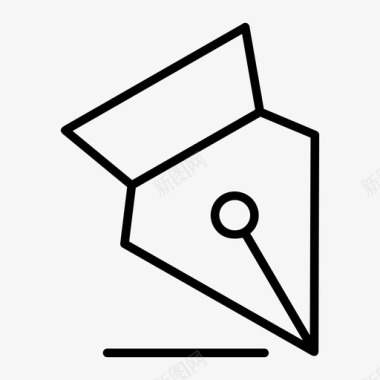 钢笔笔尖文具图标图标