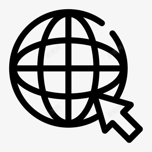 全球点击互联网图标svg_新图网 https://ixintu.com 万维网 世界 互联网 全球 点击 网络