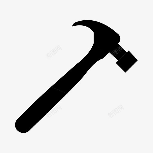 锤子家庭修理工具和用具图标svg_新图网 https://ixintu.com 家庭修理 工具和用具 锤子