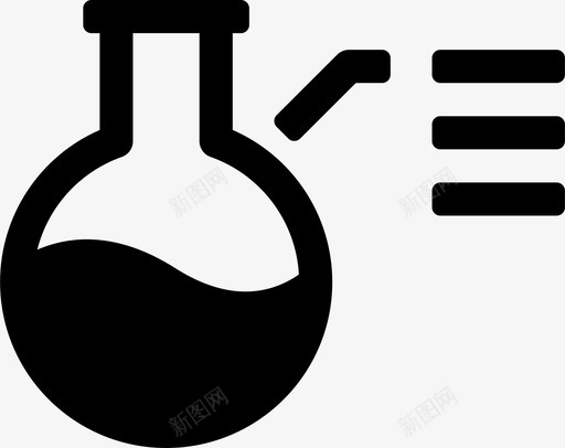 化学内容物烧瓶图标svg_新图网 https://ixintu.com 内容物 化学 实验室 烧瓶 研究 科学 科学和技术填充