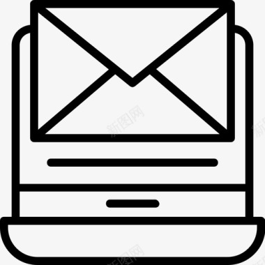 电子邮件在线通讯物流配送线图标图标