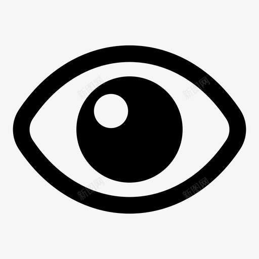 直视眼睛视觉图标svg_新图网 https://ixintu.com 可见 手表 直视 眼睛 视觉
