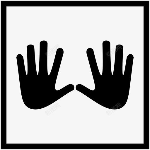 手手指停下图标svg_新图网 https://ixintu.com 停下 手 手指