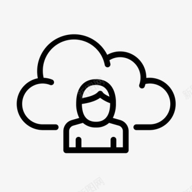 云用户云计算在线用户图标图标