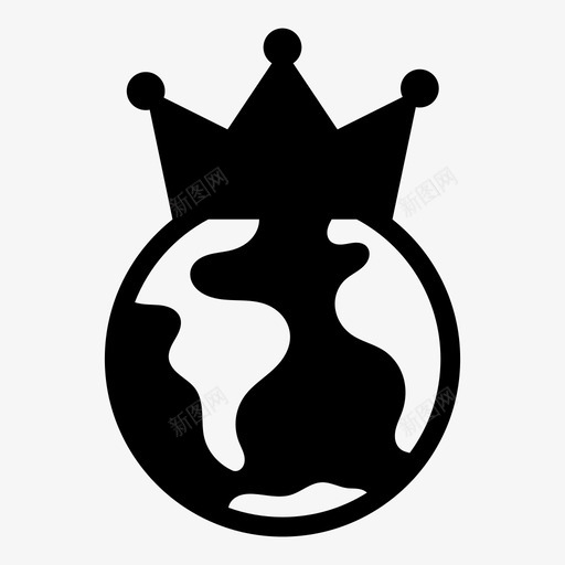 世界之王王冠权力图标svg_新图网 https://ixintu.com 世界之王 权力 王冠 统治者