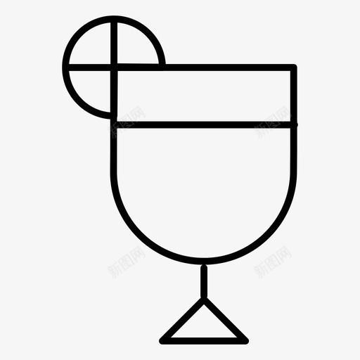 饮料商务玻璃杯图标svg_新图网 https://ixintu.com 商务 果汁 玻璃杯 美容和水疗细线 苏打水 饮料