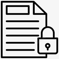 加密文件矢量机密性加密文件安全图标高清图片