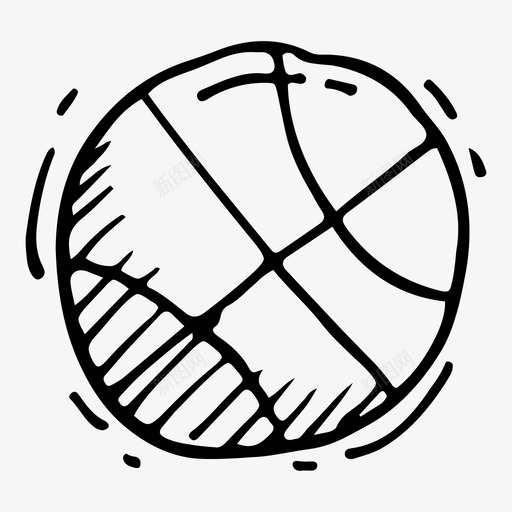 篮球体育涂鸦教育图标svg_新图网 https://ixintu.com 体育 涂鸦教育 篮球
