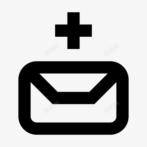 添加邮件信封界面ios优化图标svg_新图网 https://ixintu.com 信封 添加邮件 界面ios优化