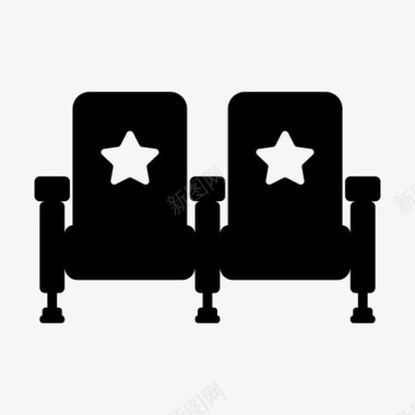 座椅椅子电影院图标图标