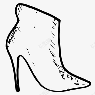 靴子鞋跟鞋子图标图标