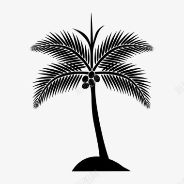 棕榈树建筑材料椰子图标图标