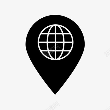 世界大头针社区国际图标图标