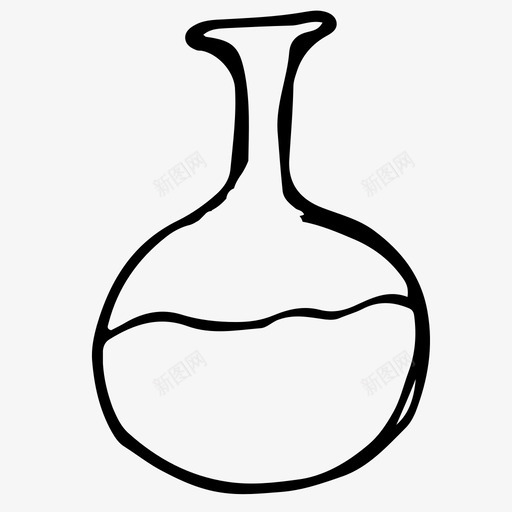 佛罗伦萨烧瓶手绘学校图标svg_新图网 https://ixintu.com 佛罗伦萨烧瓶 学校 手绘 科学 素描