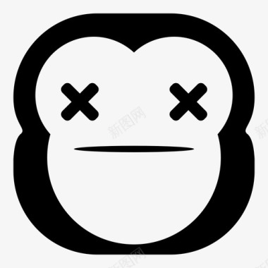 死猴子黑猩猩表情符号图标图标