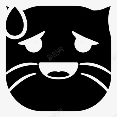 惊喜猫表情符号韩娜表情猫版图标图标