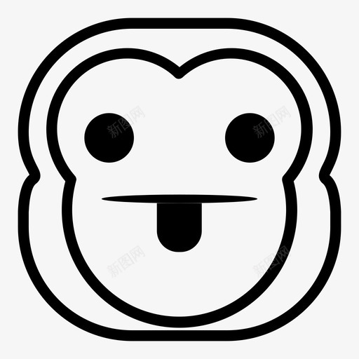 舌猴黑猩猩表情符号图标svg_新图网 https://ixintu.com 哈娜表情猴版 舌猴 表情符号 黑猩猩