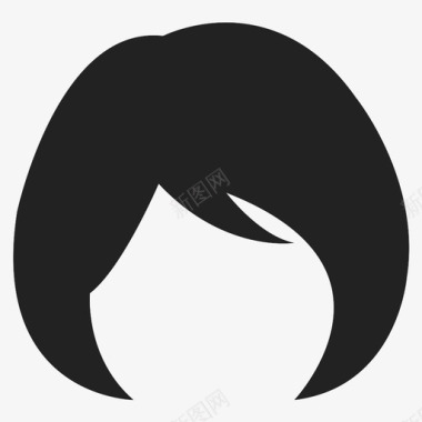 长头发的女人女人长头发图标