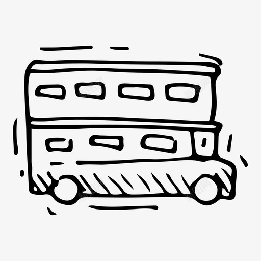 双层公共汽车公共交通图标svg_新图网 https://ixintu.com 交通 公共交通 公共汽车 双层 涂鸦运输