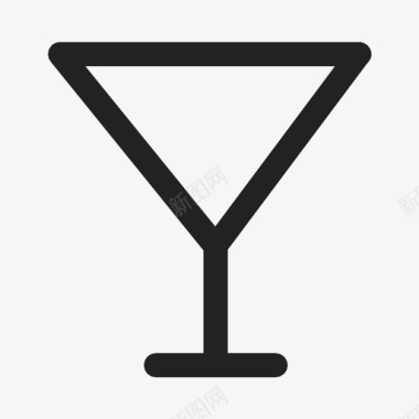马提尼杯鸡尾酒饮料图标图标