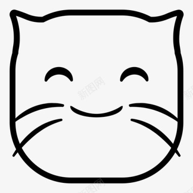 猫微笑表情符号韩娜表情猫版图标图标