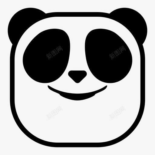 熊猫微笑表情情感图标svg_新图网 https://ixintu.com 不只是在编辑期间 微笑 情感 熊猫微笑 表情