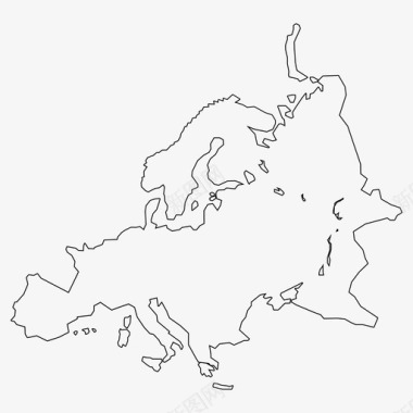 欧洲欧洲地图领土图标图标