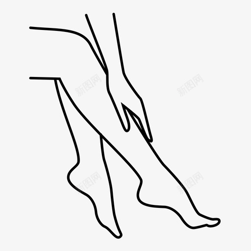 女人的腿身体护理图标svg_新图网 https://ixintu.com 女人的腿 手 护理 按摩 美容 腿部按摩 身体