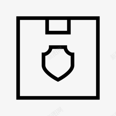 保护包裹递送服务灯图标图标