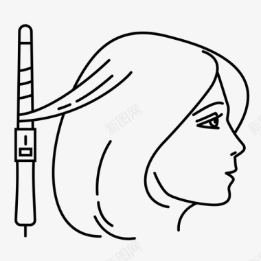 女发型美容造型师图标图标