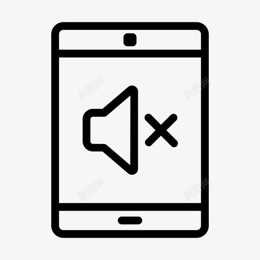 没有音乐平板电脑商务ipad图标svg_新图网 https://ixintu.com ipad 商务 扬声器关闭 没有音乐平板电脑 音乐和声音