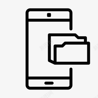智能手机文件夹存储用户界面图标图标