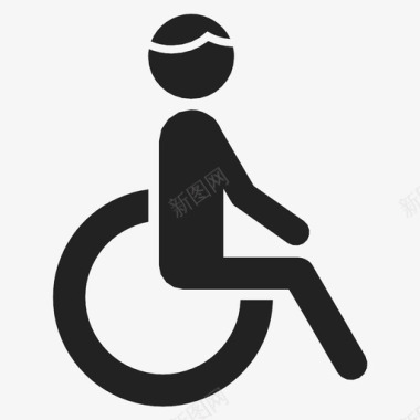 无障碍轮椅卫生间无障碍卫生间浴室图标图标