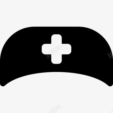 护士帽医疗保健图标图标