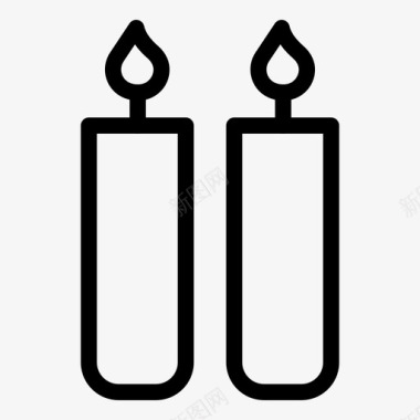 蜡烛商务热图标图标