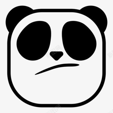 失望的熊猫表情符号韩娜表情符号熊猫版图标图标