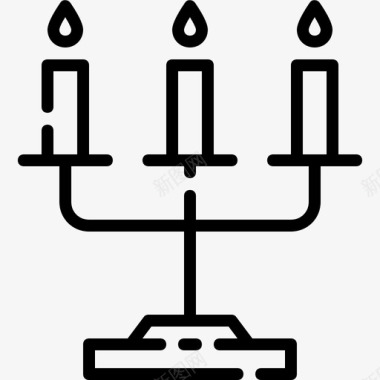 蜡烛万圣节灯光图标图标