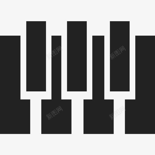 钢琴键音乐乐器图标svg_新图网 https://ixintu.com 乐器 钢琴键 音乐