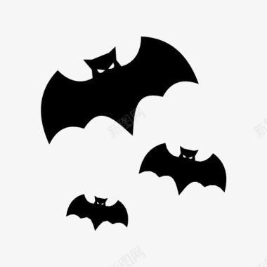 蝙蝠飞翔恐惧图标图标