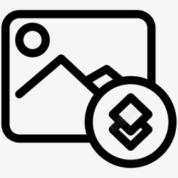 轮廓图像的小工具层图像层堆栈图标高清图片
